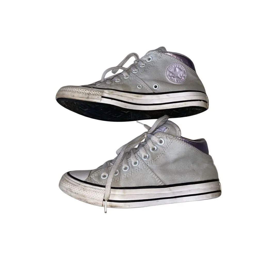 Converse Chuck Taylor All Star Madison Mid Top Womens Shoes Wolf Grey White